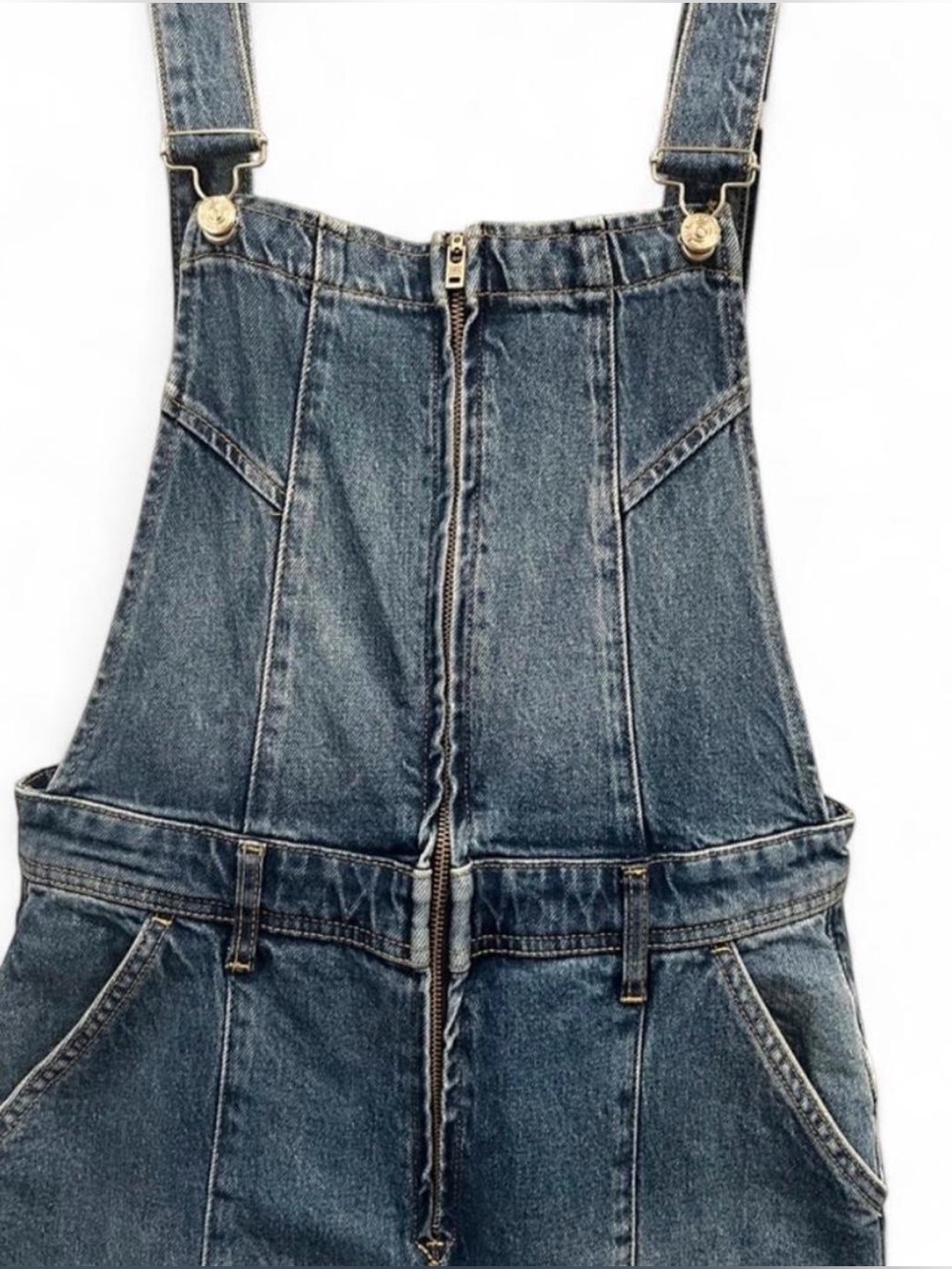 We the Free Camilla Slim Fit Flare Denim Overalls - Picture 6 of 9